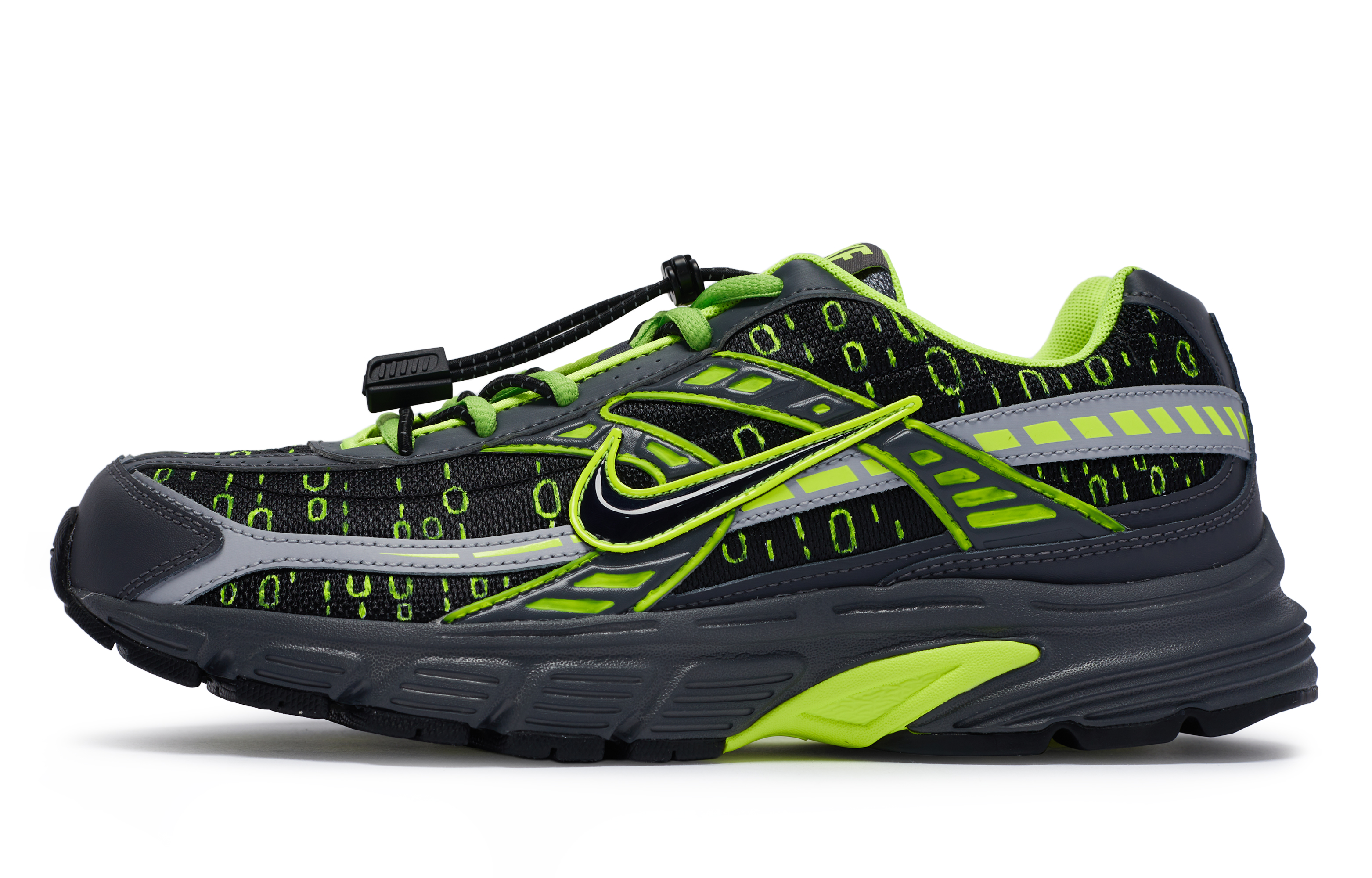 Nike Initiator Low-Top Running Shoes Men's Black Green Gray