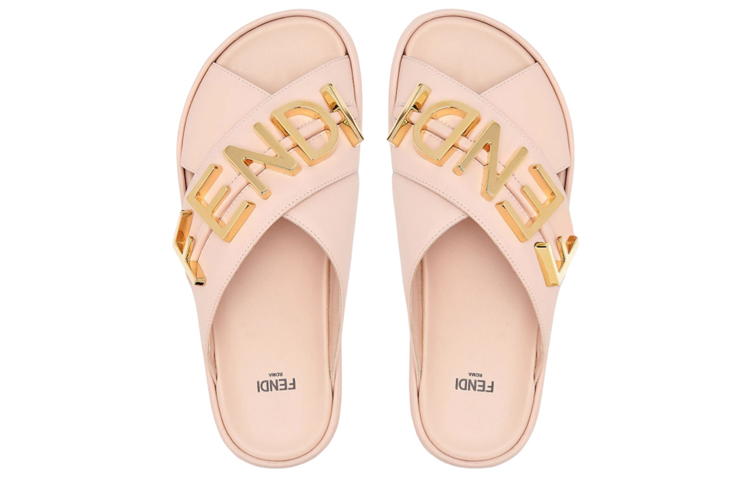 FENDI Lettering Logo Flat Slides купить в интернет-магазине Yoocart с быстрой доставкой по России.