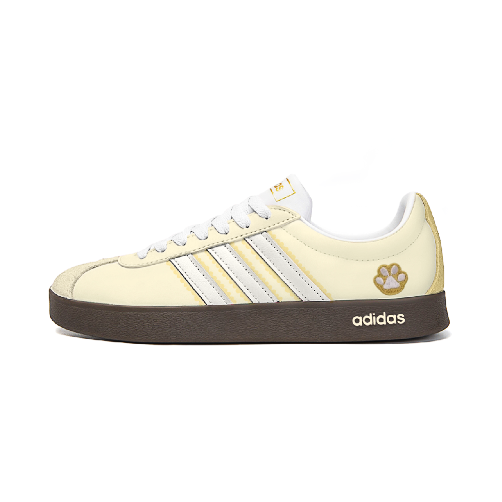 Adidas Vl Court Classic Skateboard Shoes Women's Low top White Yellow