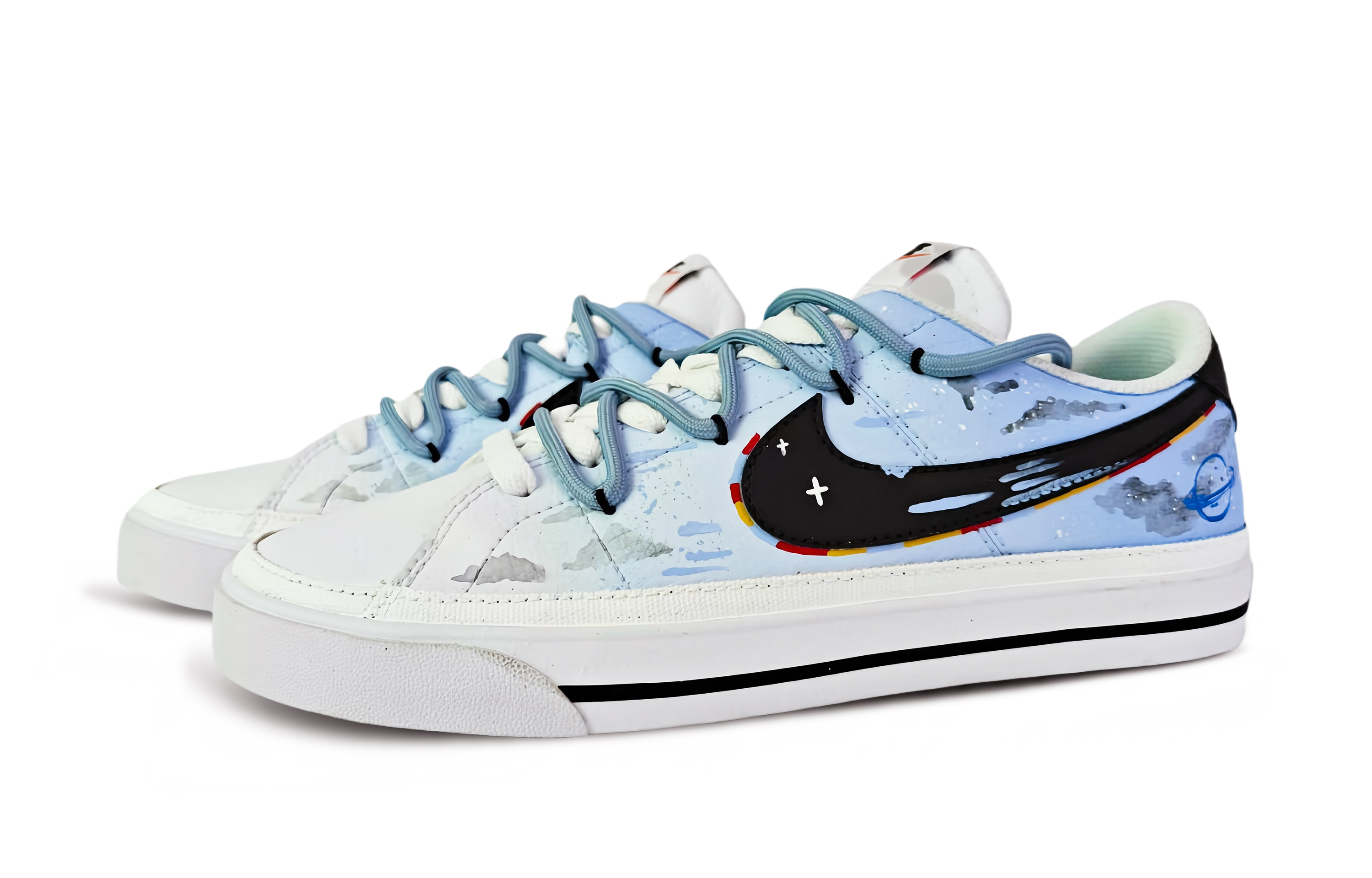Nike Court Legacy Walking In Space Cushioning Low top Skateboard Shoes Unisex Sky Blue купить в интернет-магазине Yoocart с быстрой доставкой по России.