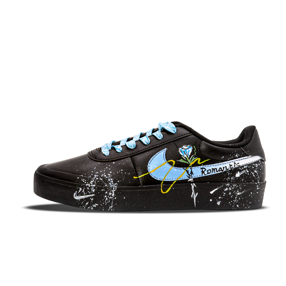 Nike Court Shot Skateboard Shoes Men's Low top Black/Blue