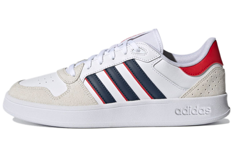 Adidas Neo Breaknet Plus Low Top Skateboard Shoes Men's White Gray Red
