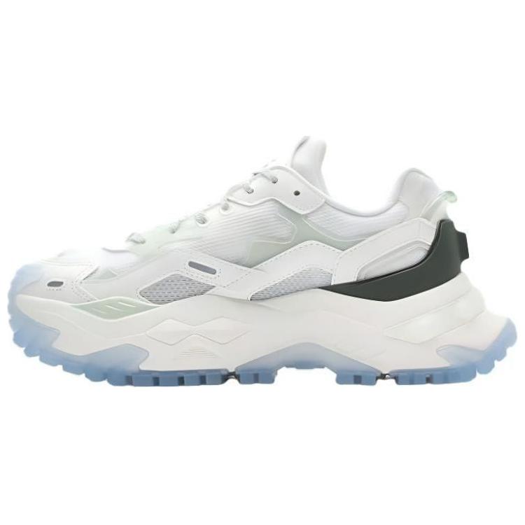 FILA FUSION BIANCO Cushioning, Abrasion Resistant, And Waterproof Low top Chunky Sneakers Women's White Green