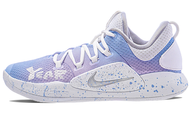 Nike Hyperdunk X Cushioning Wear-Resistant Low-Top Basketball Shoes Men's Blue Pink