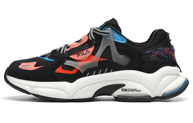 FILA FUSION FILA FUSION Marcelo Burlon Co branded Series Low Top Chunky Sneakers Men's Black