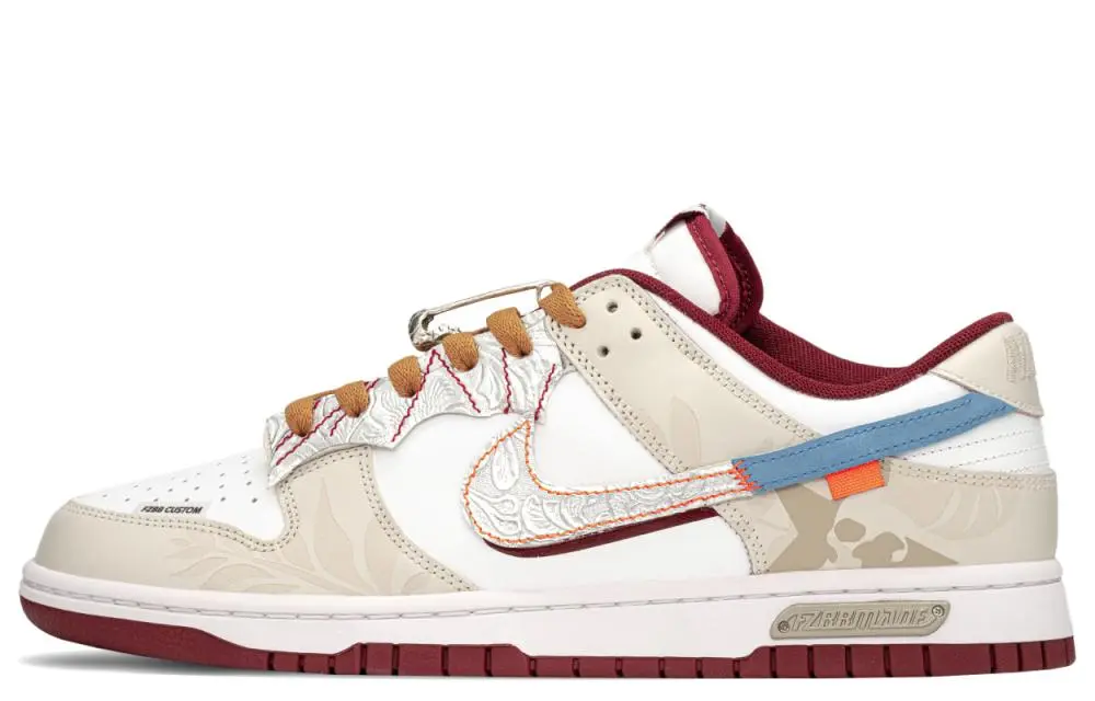 Nike Dunk Anti-Slip And Wear-Resistant Lightweight Low-Top Skateboard Shoes Men's Brown Red