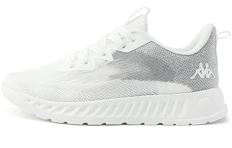 Kappa Anti-Slip Wear-Resistant Low-Top Running Shoes Unisex White Gray
