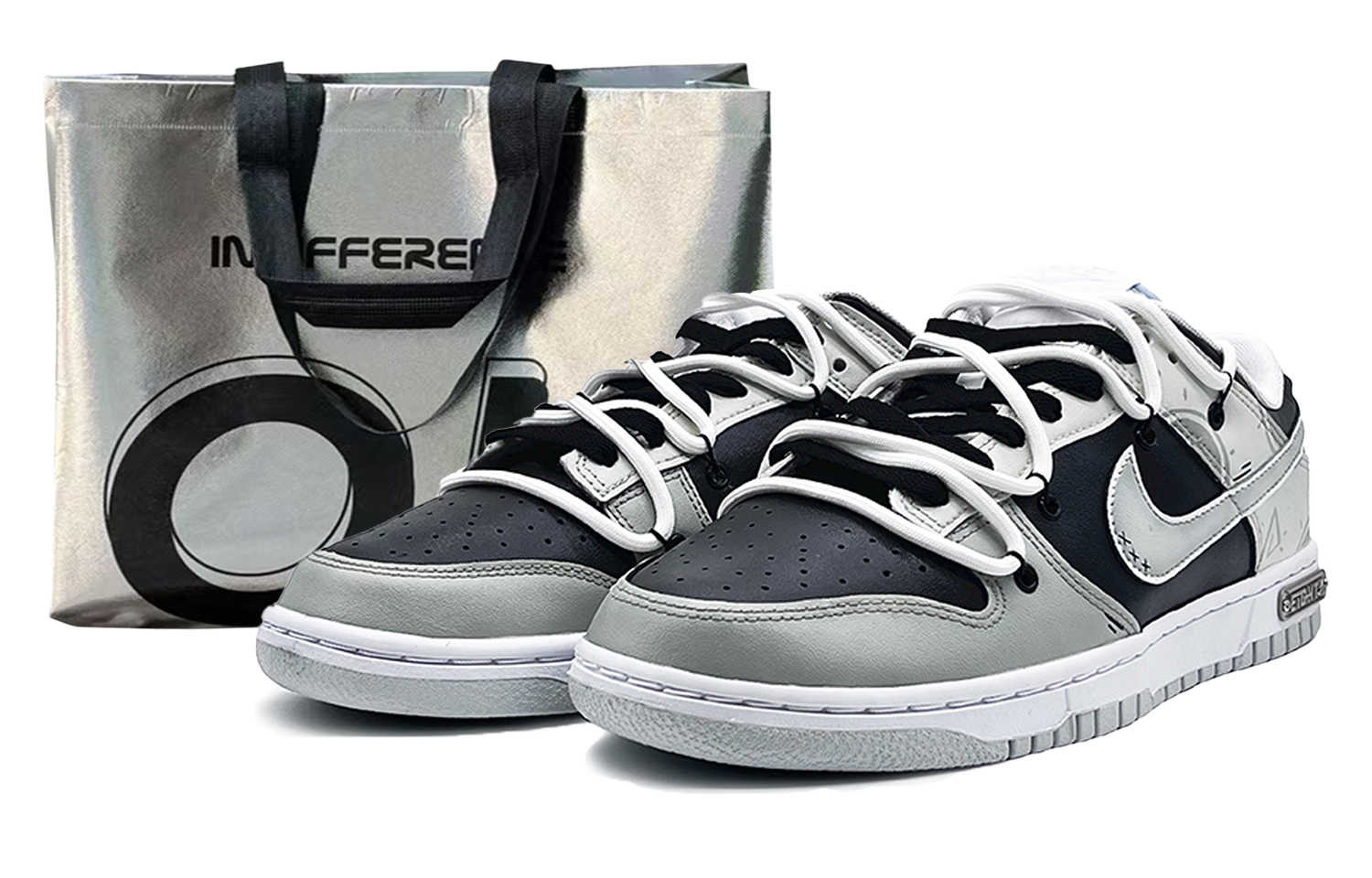 Nike Dunk 'Neutral Grey' Slip-Resistant Cushioning Low-Top Skateboard Shoes Women's Black Gray