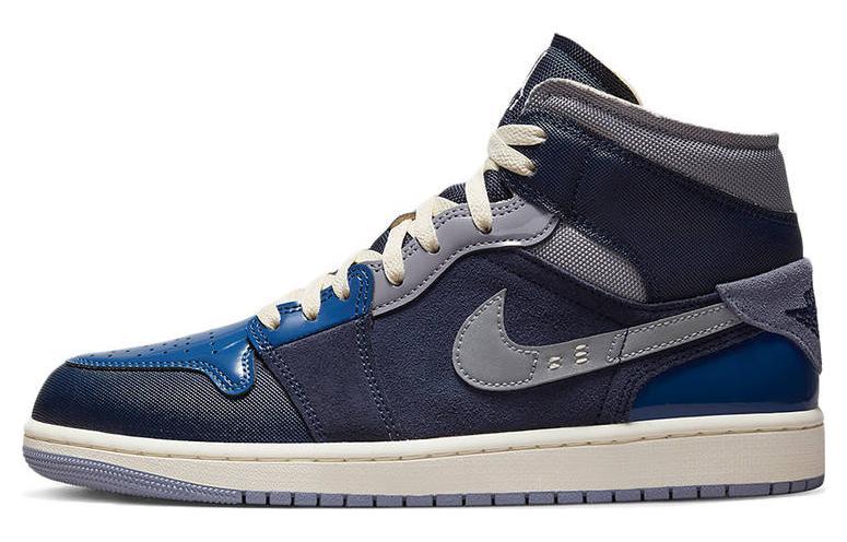 Jordan 1 Mid Se Craft Obsidian French Blue Ashen Slate White