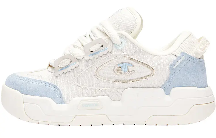 Champion Essentials Collection Valve V2 Low Top Skateboard Shoes Women's White Ballet Blue