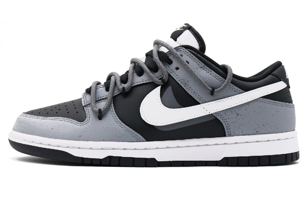 Nike Dunk Anti-Slip Wear-Resistant Breathable Balance Low-Top Skateboard Shoes Unisex Black Gray Color