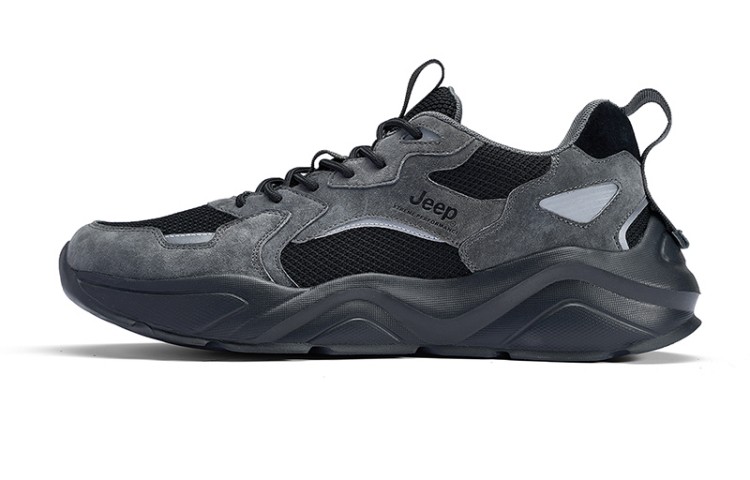 Jeep Casual Shoes Men Low-Top Gray/Black