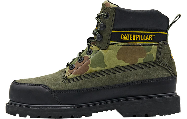 CAT Outdoor Boots Unisex Camouflage Black Green