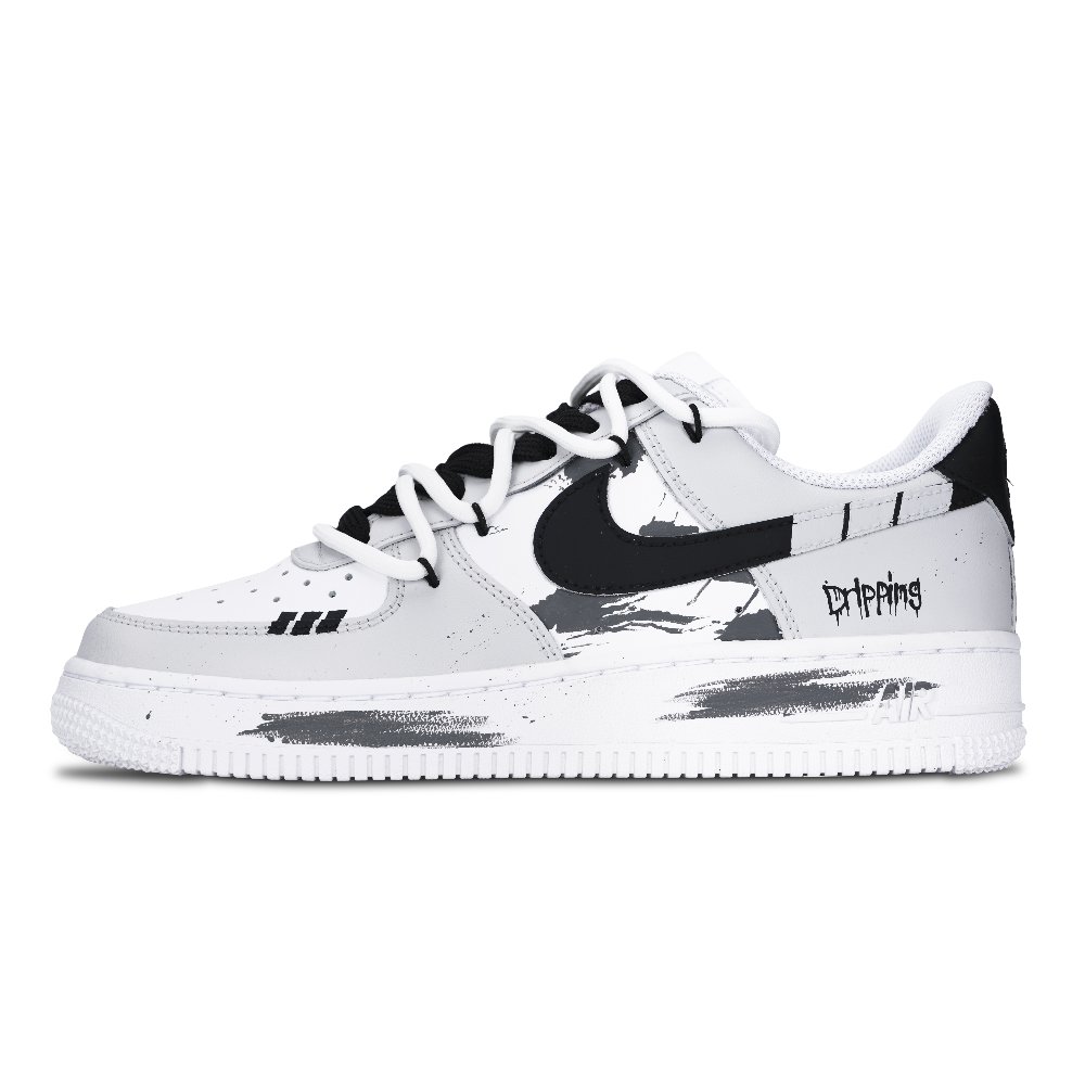 Nike Air Force 1 Lightweight And Breathable Low Top Skateboard Shoes Unisex Gray