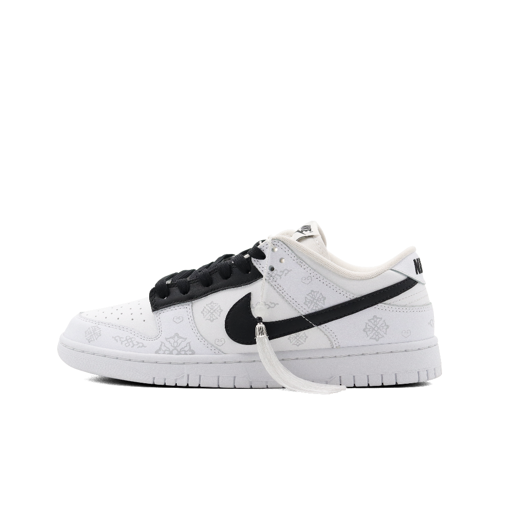 Nike Dunk Low-Top Skateboard Shoes Men's Black White