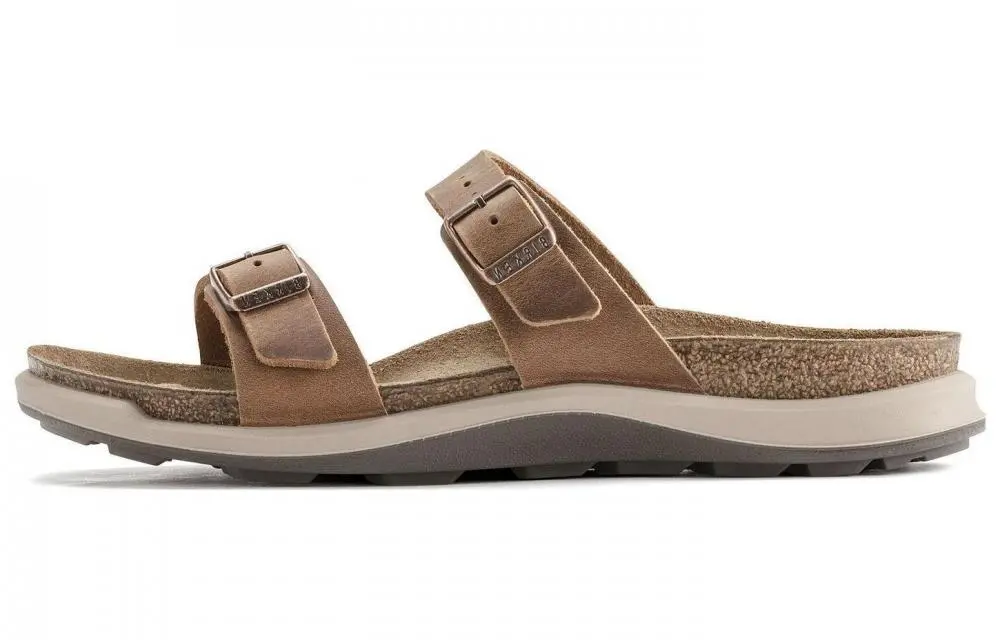 Birkenstock Sierra Waxy Leather Narrow Fit Sandals 'Ginger Brown' Women's