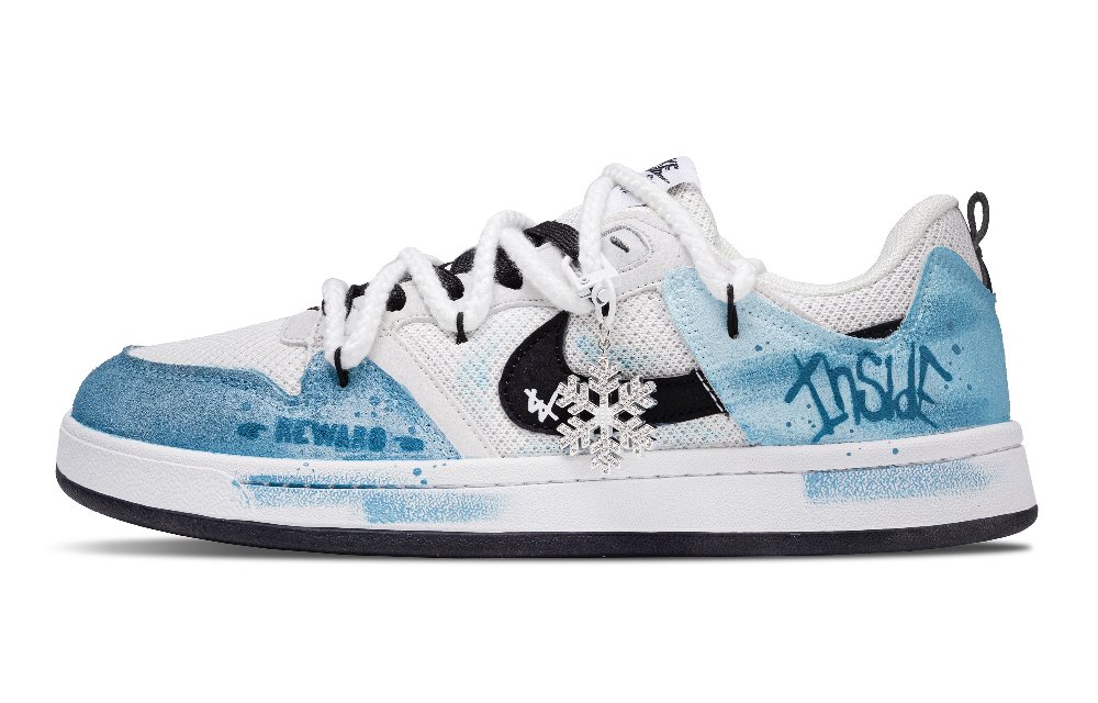Nike SB Alleyoop Instantly Onstage, Ice Blue Whisper Abrasion Resistant Low Top Skateboard Shoes Unisex Blue