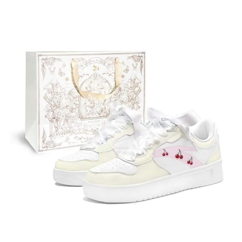 Anta Shopping Bag, Cheeses Cherry, First Culture Abrasion Resistant Low Top Skateboard Shoes Women's Yellow Pink