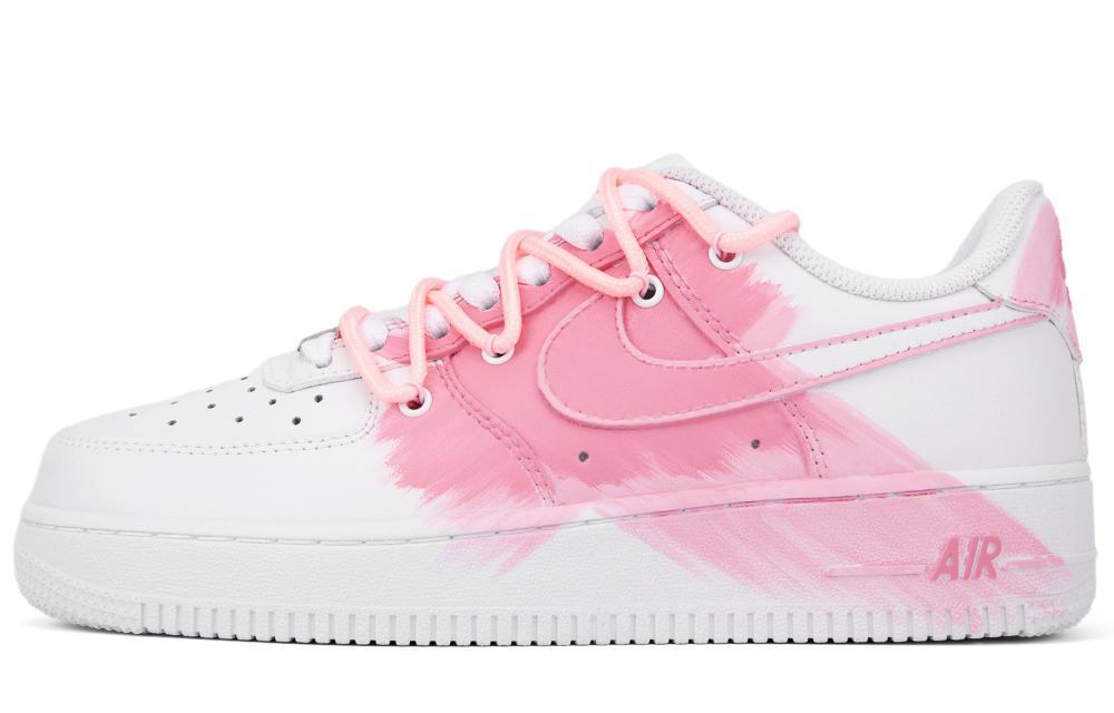 Nike Air Force 1 Non slip Lightweight Low Top Skateboard Shoes Women's White Pink
