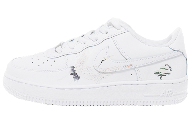 Nike Air Force 1 Low Low-Top Skateboard Shoes GS Pure White