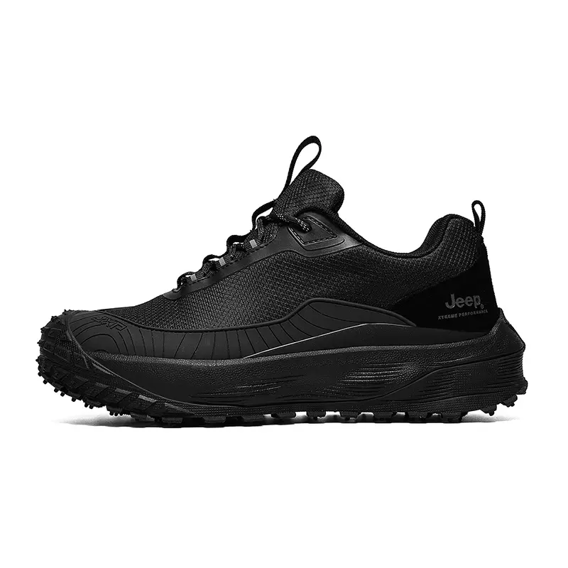 Jeep Low Top Hiking Shoes Unisex Black