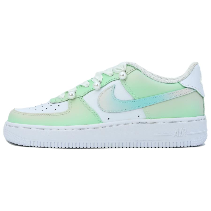 Nike Air Force 1 Coverage Cushioning Quick Dry Abrasion Resistant Balance Low Top Skateboard Shoes Unisex White Green
