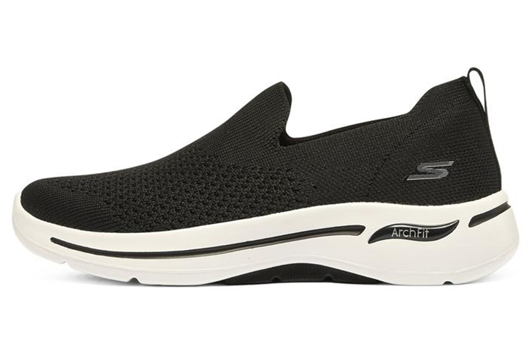 Skechers Go Walk Arch Fit Slip On 'Black White' Women's