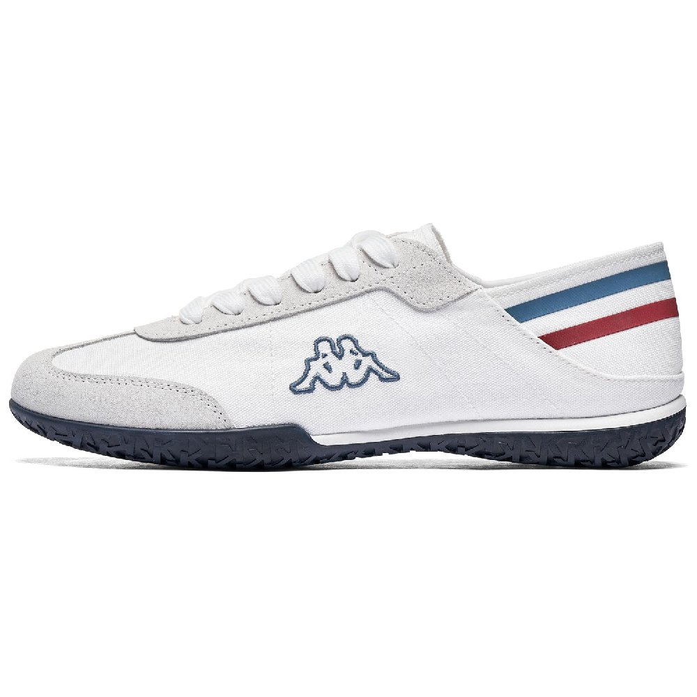 Kappa Cushioning Wear-Resistant Low-Top Casual Shoes Unisex White Black