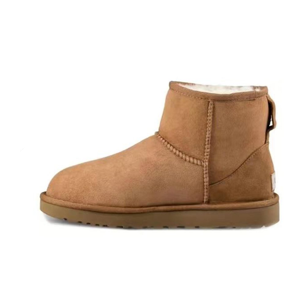 UGG CLASSIC MINI Velvet Bear New Year Box Warm And Water-Resistant Short Snow Boots Women's Beige Brown