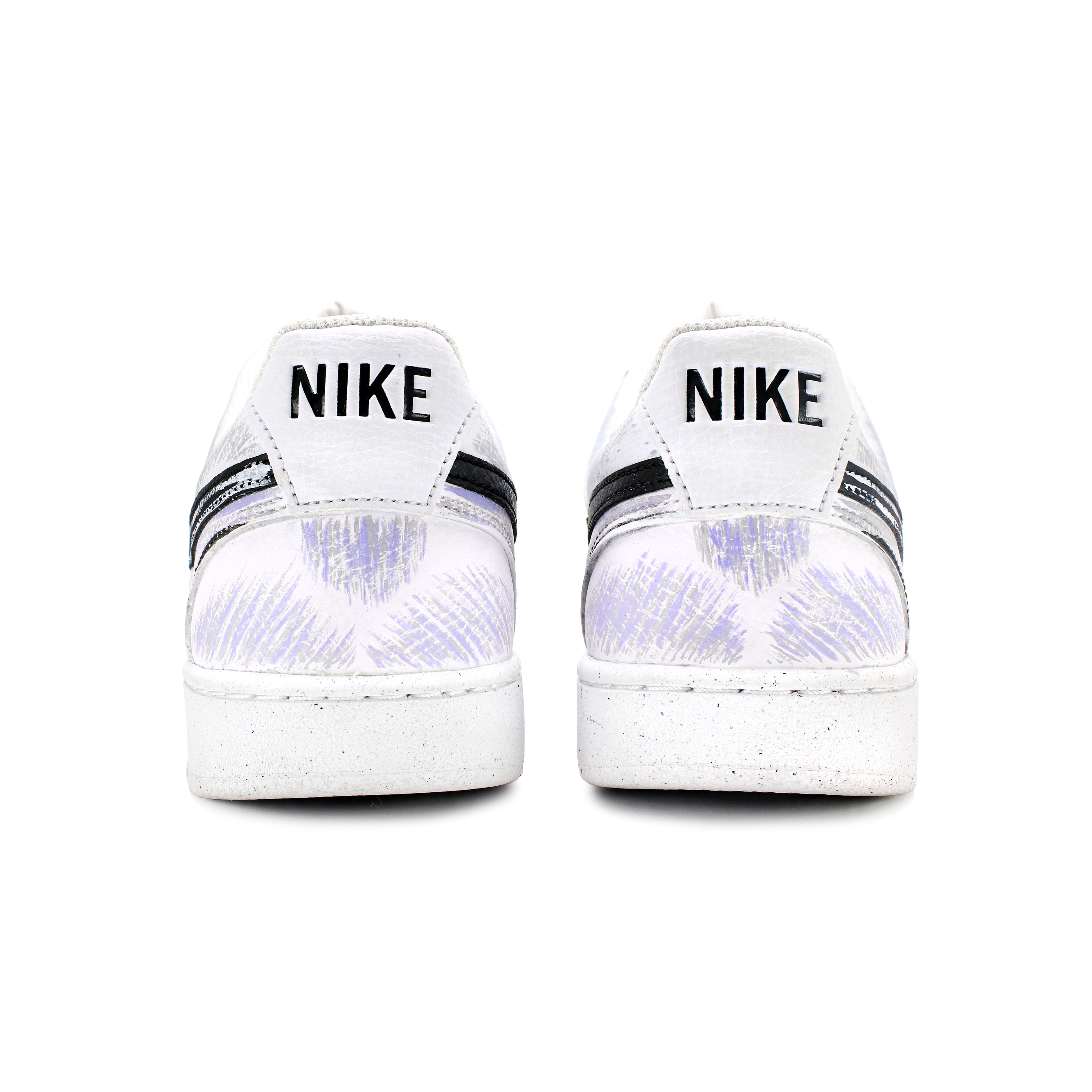 Nike Court Vision 1 Anti-Slip Wear-Resistant Low-Top Skateboard Shoes Men's White Purple купить в интернет-магазине Yoocart с быстрой доставкой по России.