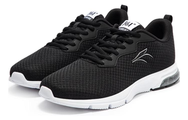361° Durable Breathable Lightweight Low-Top Running Shoes Men's Black White