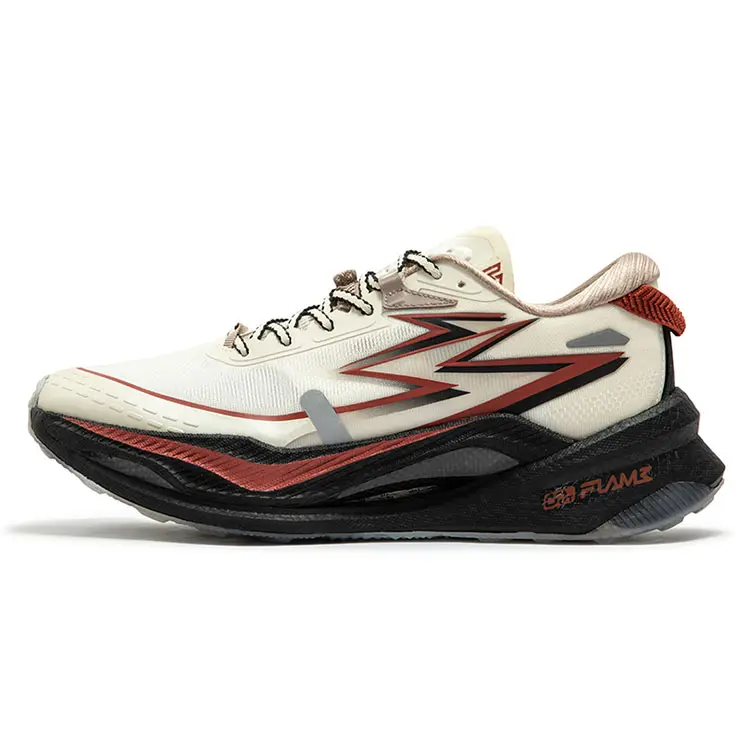 361° Cushioned Slip Resistant Abrasion Resistant Low Top Training Running Shoes Unisex Beige Black