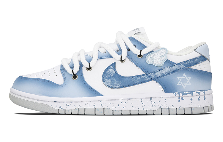Nike Dunk Low 'Neutral Grey' Low-Top Skateboard Shoes GS Blue White