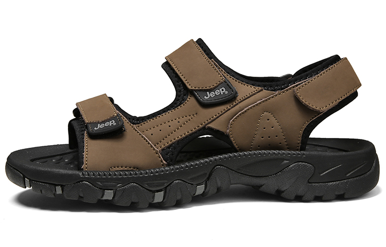 Jeep Beach Sandals Men's Light Brown