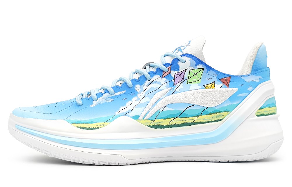 LiNing Liren 4 V2 Cushioned Slip-Resistant Lightweight Rebound Low-Top Basketball Shoes Men's Blue