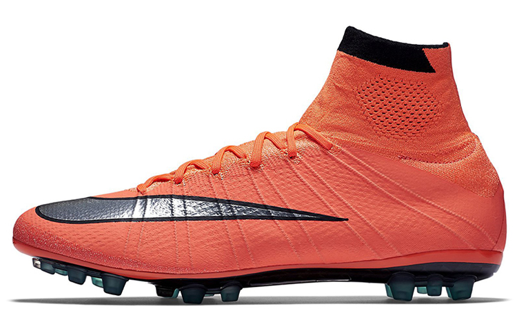 Nike AG Artificial Ground Shock Absorbers Slip Resistant Abrasion Resistant Soccer Shoes Men's Orange