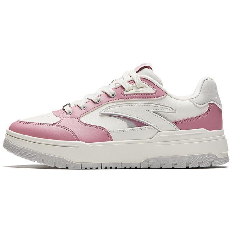 Anta 982 Non-slip Wear-resistant Shock Absorption Low-Top Skateboard Shoes Women's White Pink