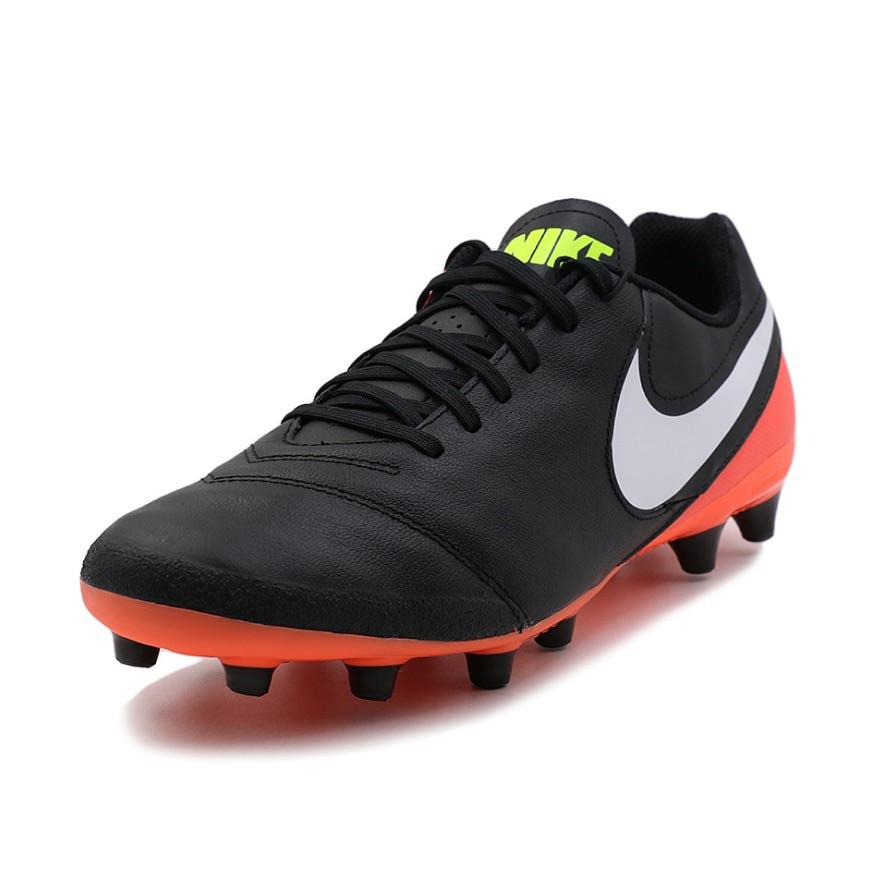 Nike Tiempo Genio 2 Leather Ag Pro 'Black Orange' купить в интернет-магазине Yoocart с быстрой доставкой по России.