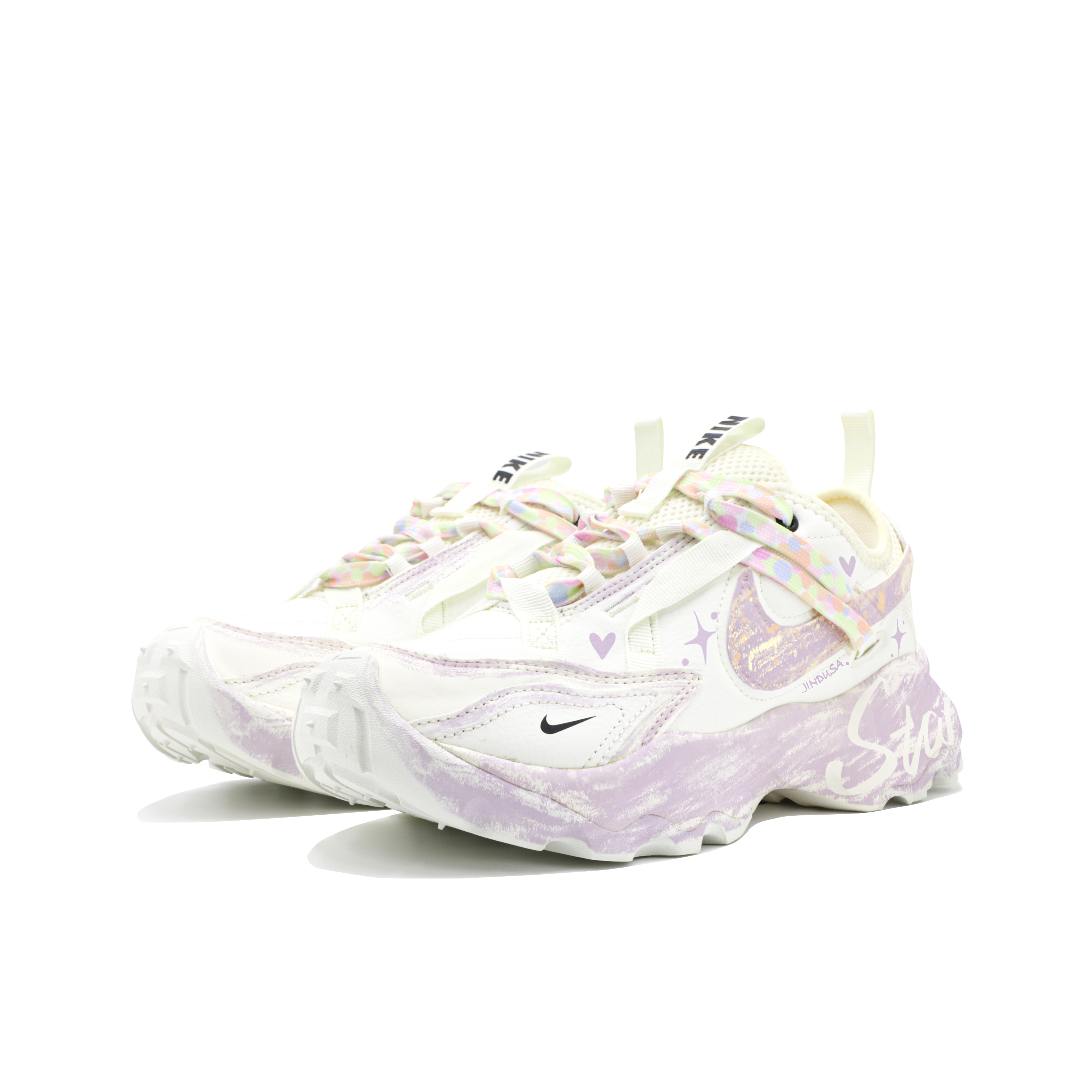 Nike TC 7900 Abrasion Resistant Height Increasing Low top Casual Shoes Women's White Purple купить в интернет-магазине Yoocart с быстрой доставкой по России.