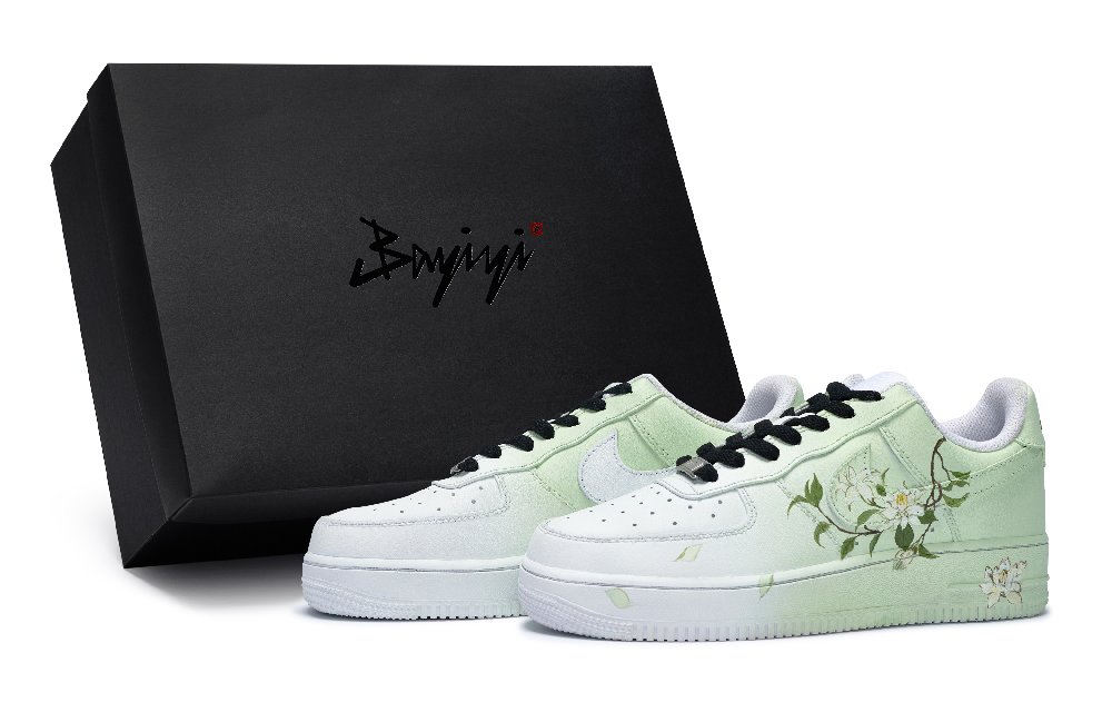 Nike Air Force 1 Skateboard Shoes Women's Low-Top White/Green