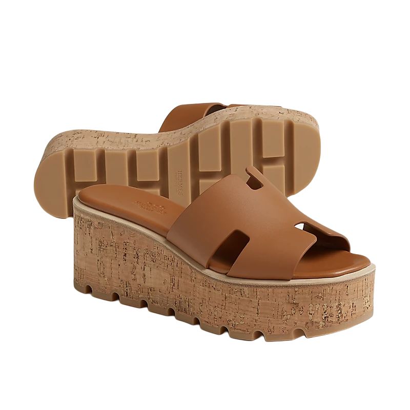HERMES Eze Slide Slippers Women's Umber
