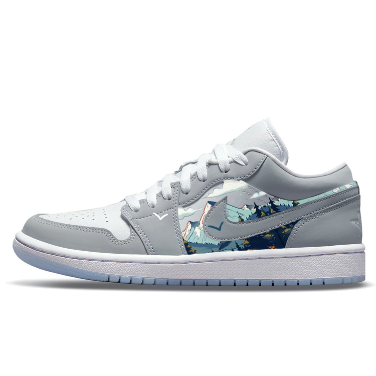 Jordan Air Jordan 1 Vintage Basketball Shoes Women's Low top Gray/White купить в интернет-магазине Yoocart с быстрой доставкой по России.
