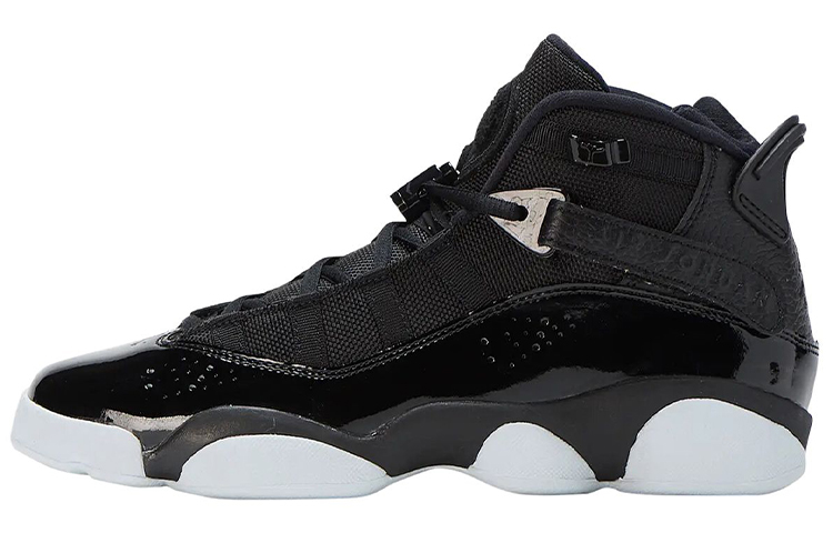 JORDAN 6 Rings Black White GS