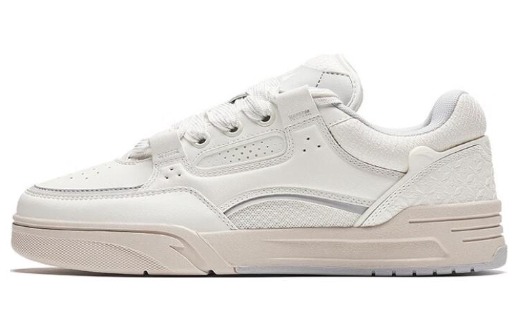 Anta AOJIE Anti-Slip Wear-Resistant Low-Top Skateboard Shoes Men's White Gray