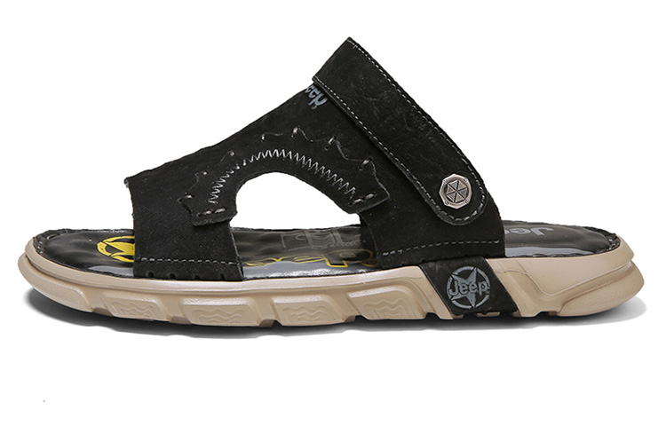 Jeep Beach Sandals Men Black