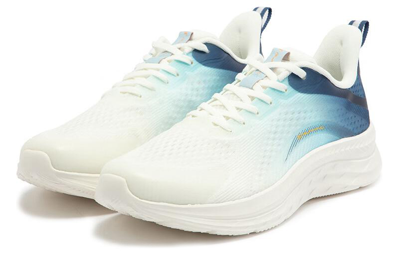 361° Anti-Slip And Wear-Resistant Breathable Low-Top Running Shoes Men's White Blue