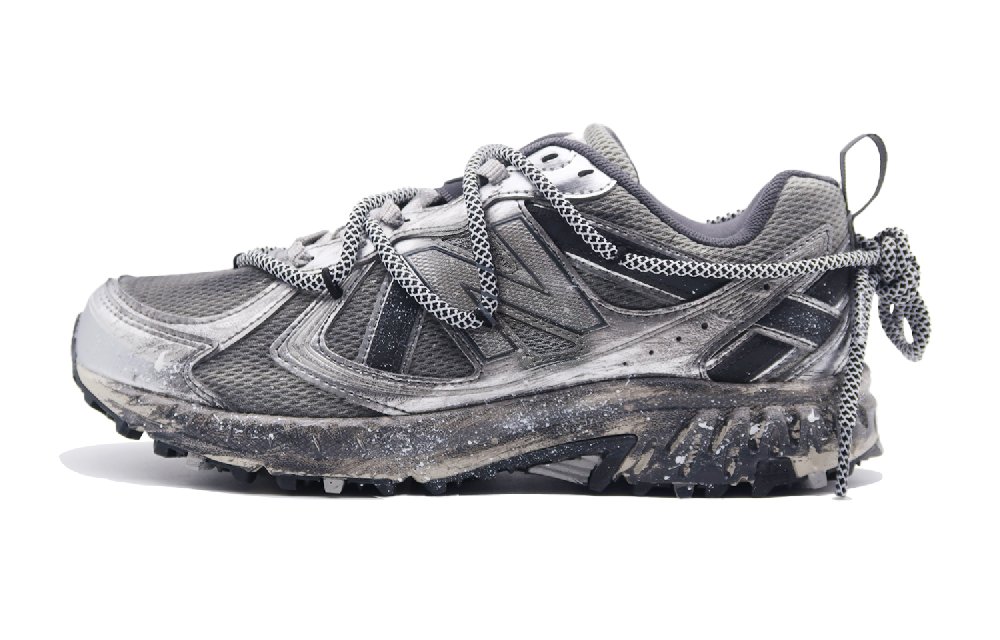 New Balance NB 410 Cushioning Breathable Low Top Casual Running Shoes Unisex Silver Black