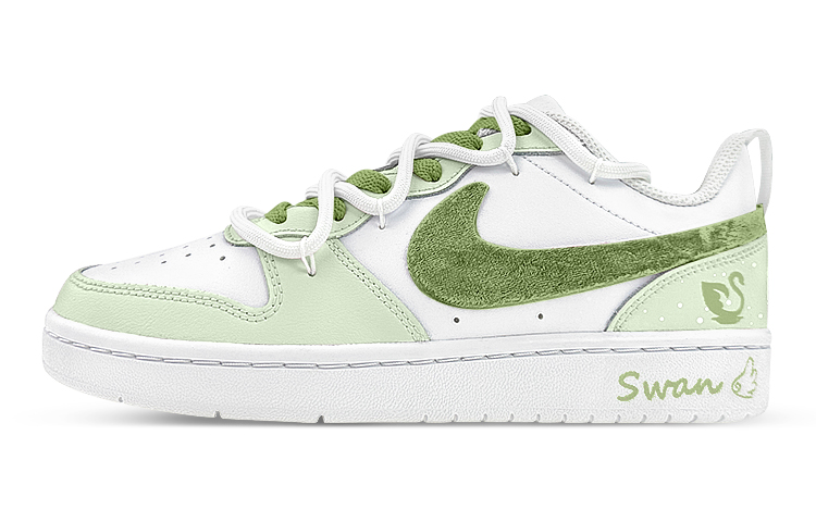 Nike Court Borough Low Low 2 Low-Top Skateboard Shoes GS Green White