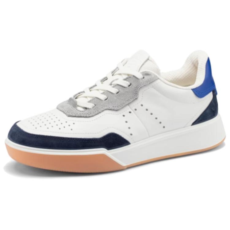 Ecco Slip-Resistant Low-Top Skateboard Shoes Men's White Blue купить в интернет-магазине Yoocart с быстрой доставкой по России.