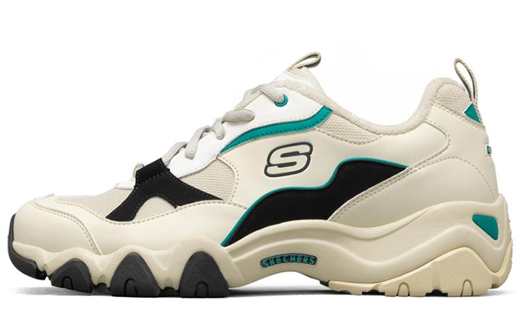 Skechers D'lites 2.0 Running Shoes White/Black/Green